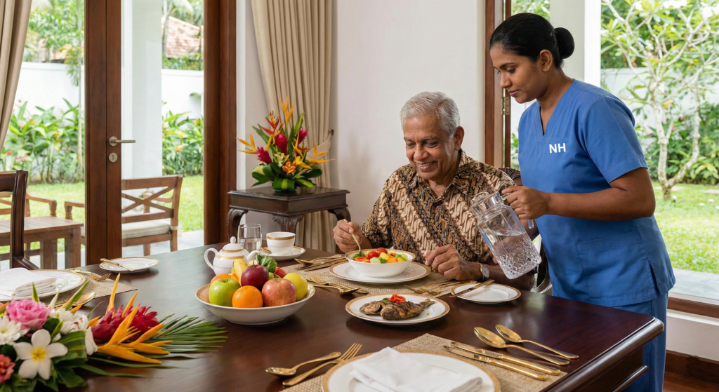 Dinning Services of the elder care service in Sri Lanka